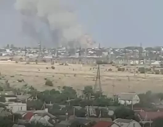 Пожар в Чернобаевке. Скриншот из видео