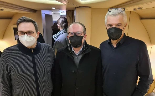 Ян Липовский, Александер Шеленберг и Ян Корчак. Фото из твиттера Яна Корчака