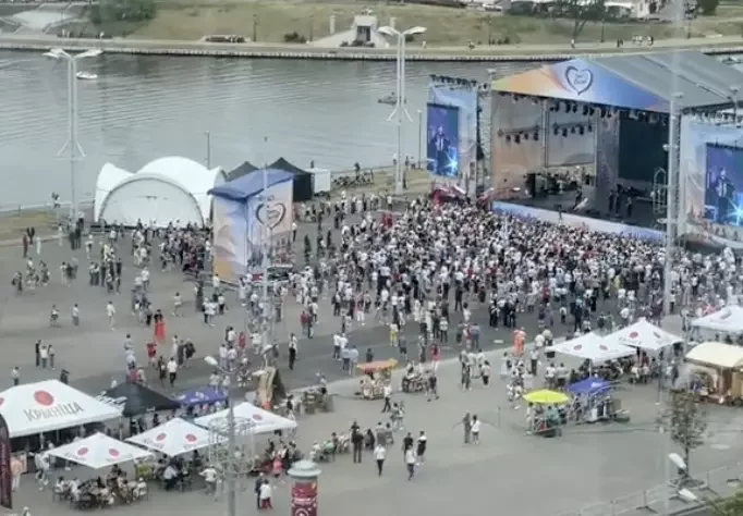 Концерт ко Дню России в Минске. Скриншот из видео