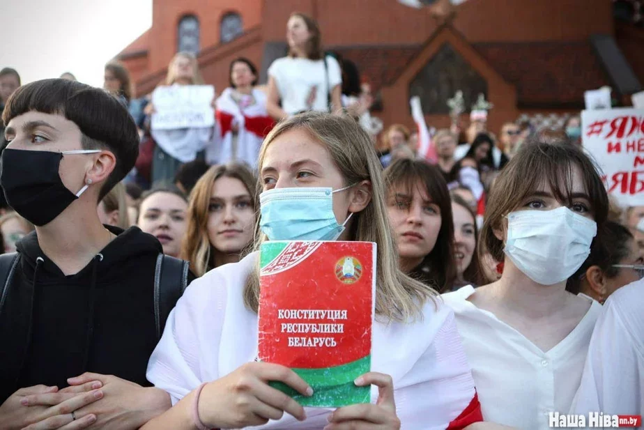 Протест в Минске. Фото Надежды Бужан