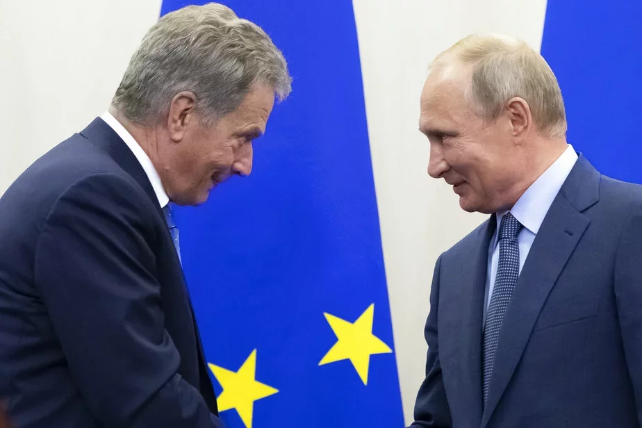 Нийнисте на встрече с Путиным в 2018 году. Фото: Associated Press