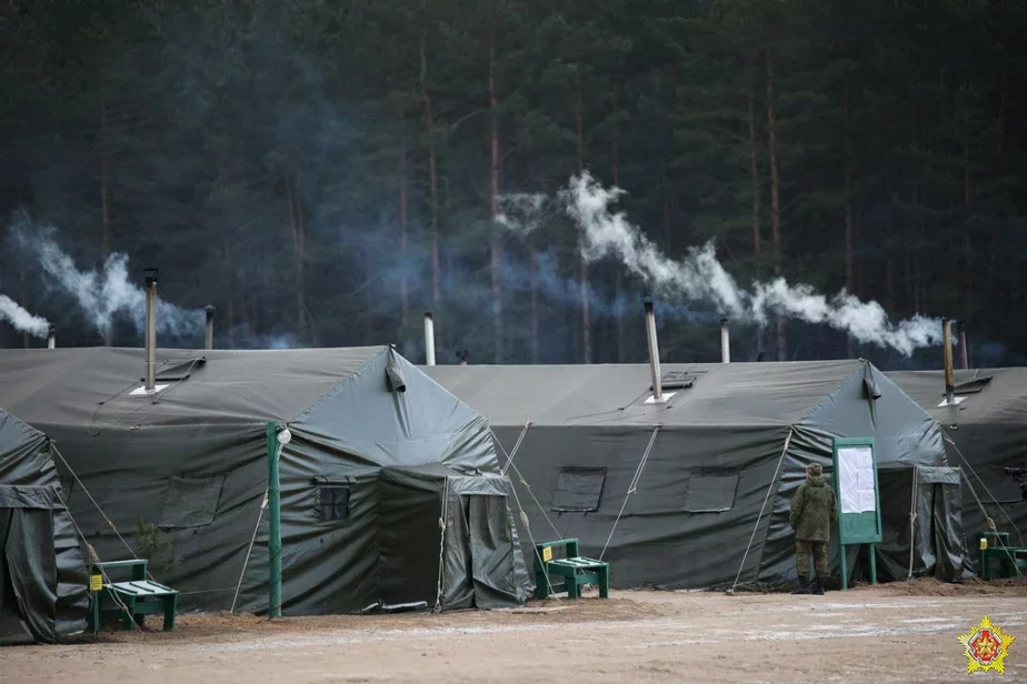 Российский лагерь мобилизованных в Беларуси. Фото: Минобороны РБ