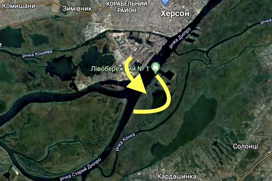 Место высадки десанта, по информации российских каналов