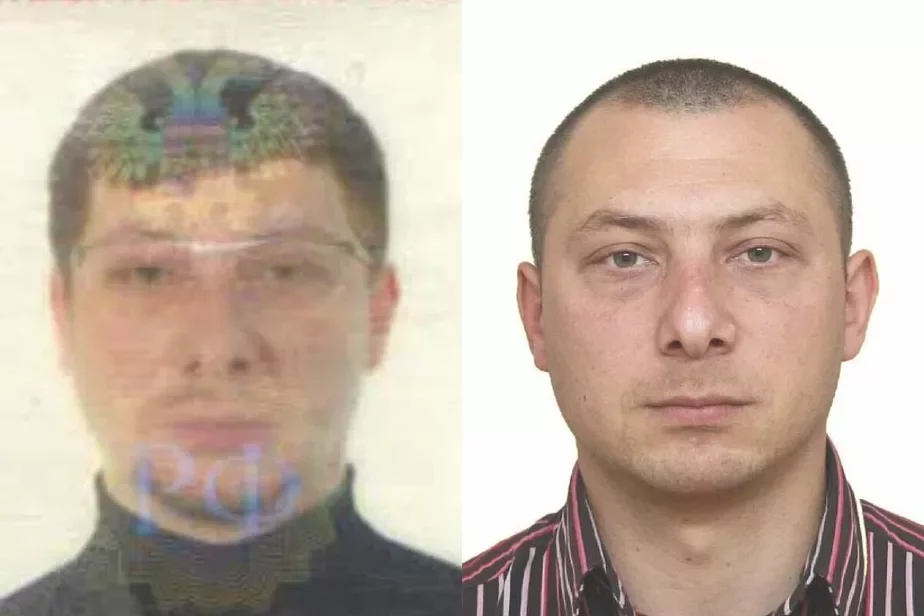 «Алексей Ломакин» с поддельного российского паспорта и Алексей Захаров из базы АИС «Паспорт». Фото: АТН, «Киберпартизаны»