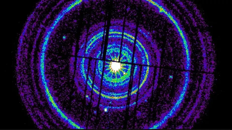 Usplosk hama-pramianioŭ vačyma XMM-Newton observatory Jeŭrapiejskaha Kaśmičnaha Ahienctva. Vyjava: ESA/XMM — Newton/M. Rigoselli (INAF)