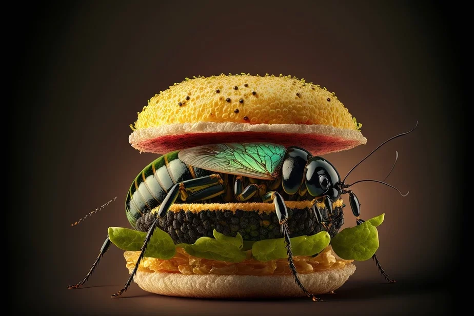 insect burger бургер з казуркамі бургер с насекомым