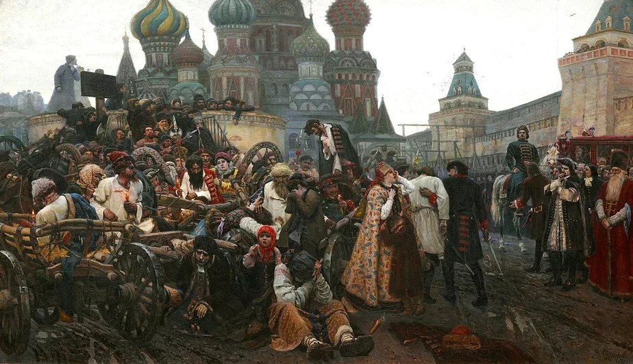 «Утро казни стрельцов». Картина Виктора Сурикова, 1881 год