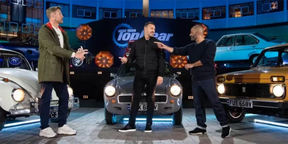 Viadoŭcy Top Gear stali sapraŭdnymi zorkami. Fota z sajta Bi-bi-si
